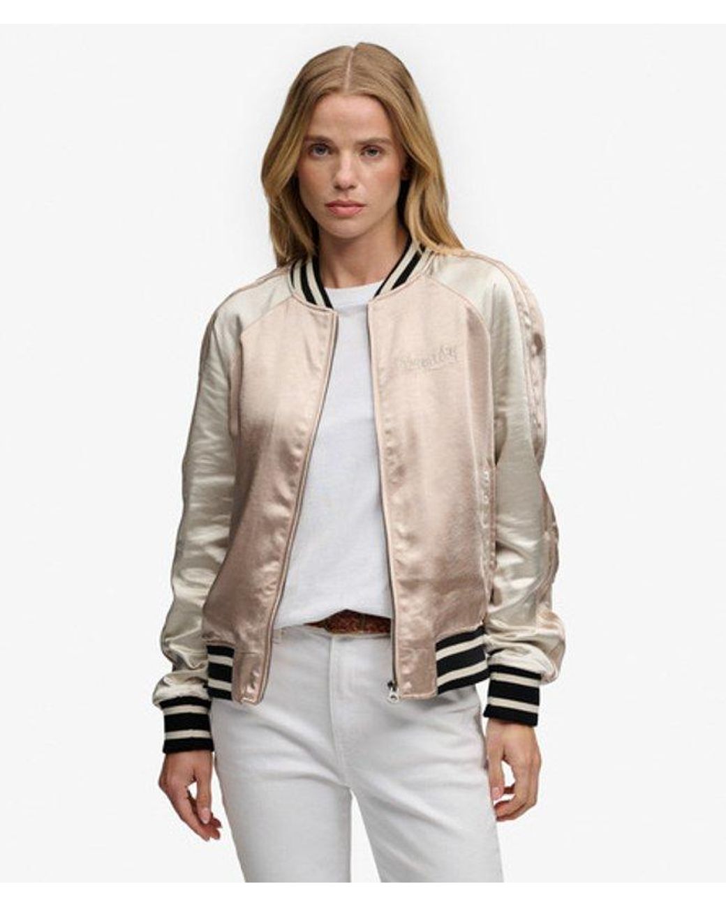 Superdry Gray & Co Suikajan Embroidered Bomber Jacket