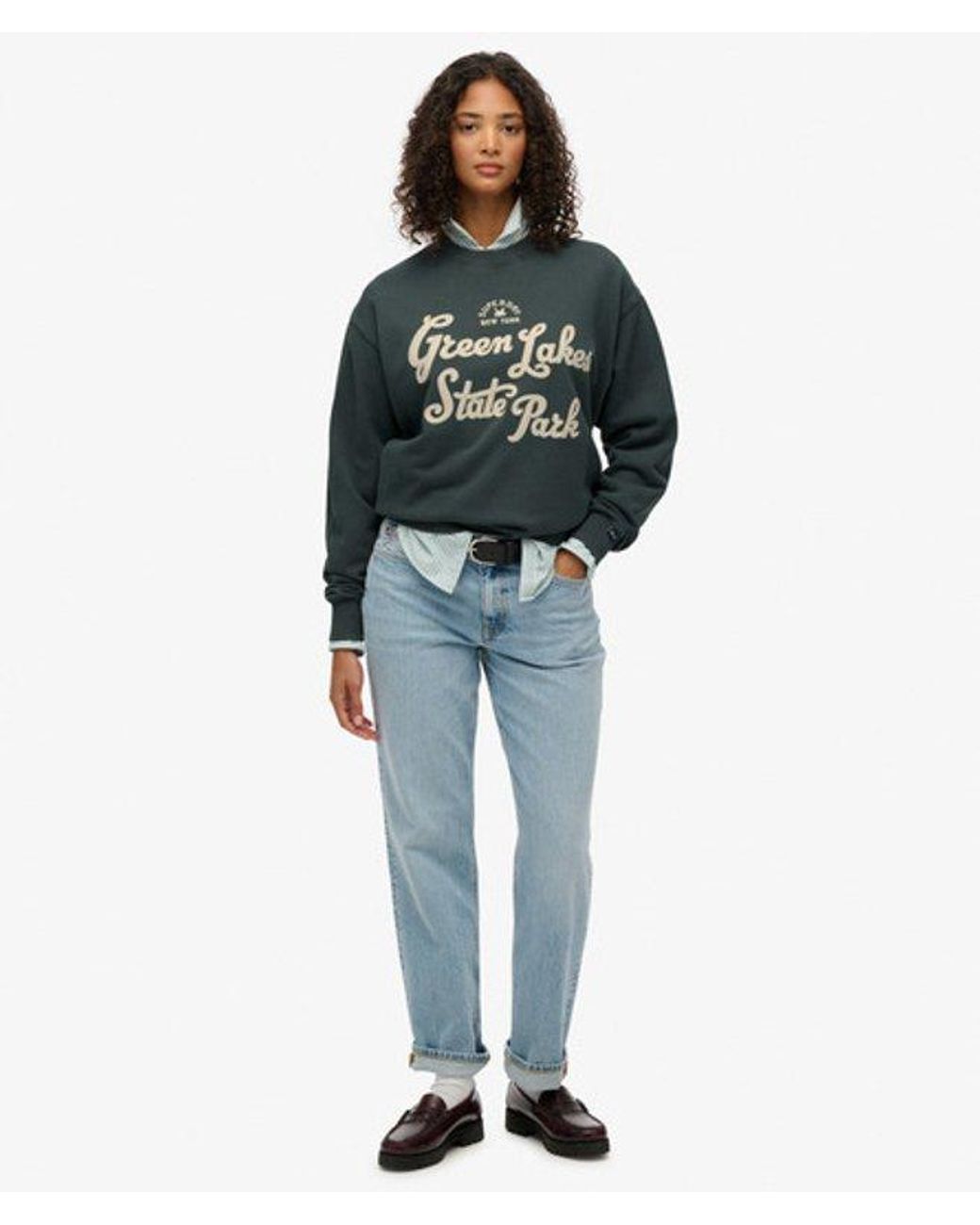 Superdry Green Lo-Fi Outdoor Loose Sweatshirt
