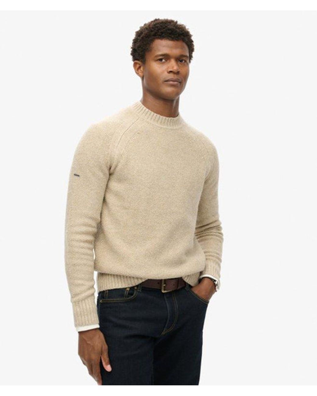 Superdry Natural & Co Chunky Raglan Jumper for men