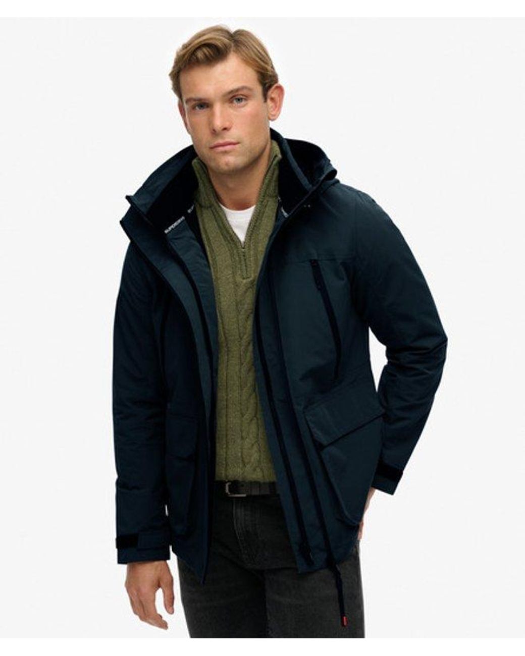 Superdry Colour Block Windbreaker Jas in het Blue voor heren