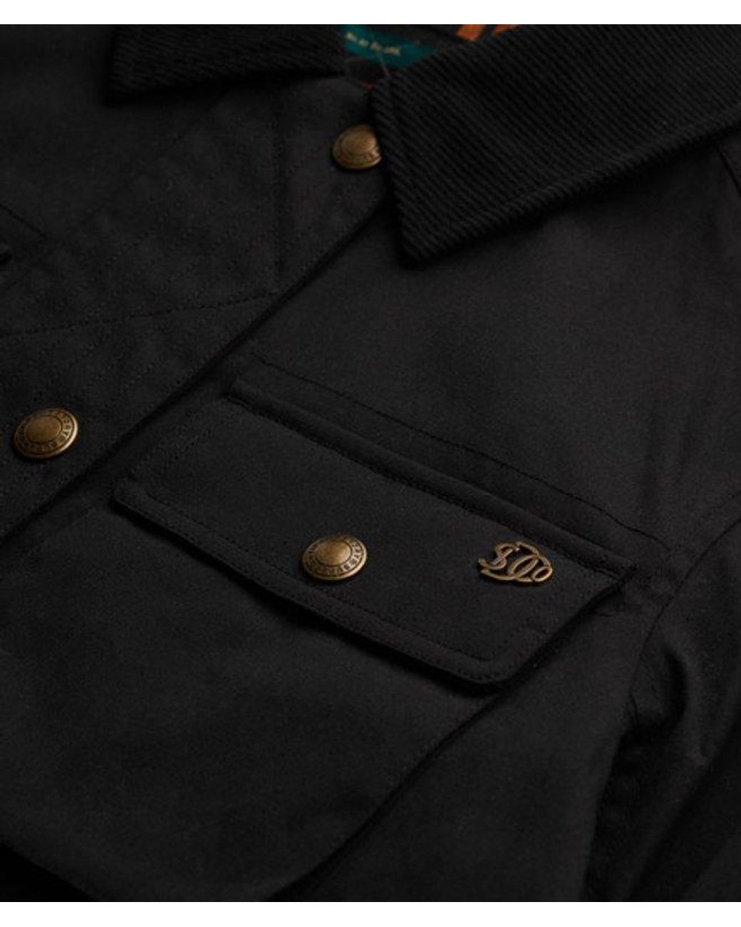 Superdry Black Wax Jacket