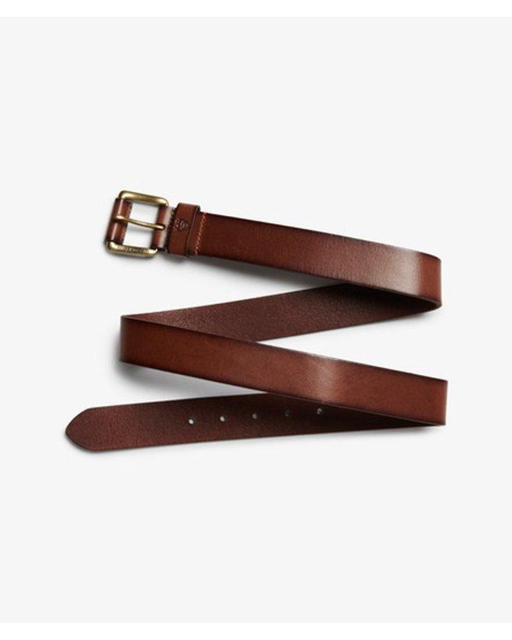 Superdry Brown & Co Classic Leather Belt for men
