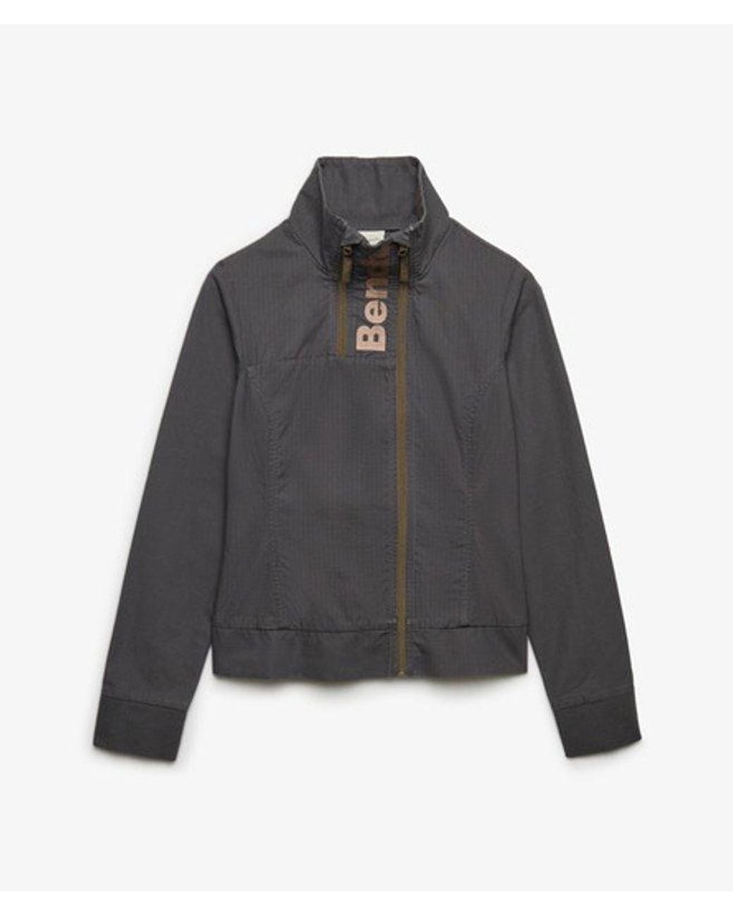 Superdry Brown Bench X & Co Bench Double Zip Funnel Ripstop Jacket