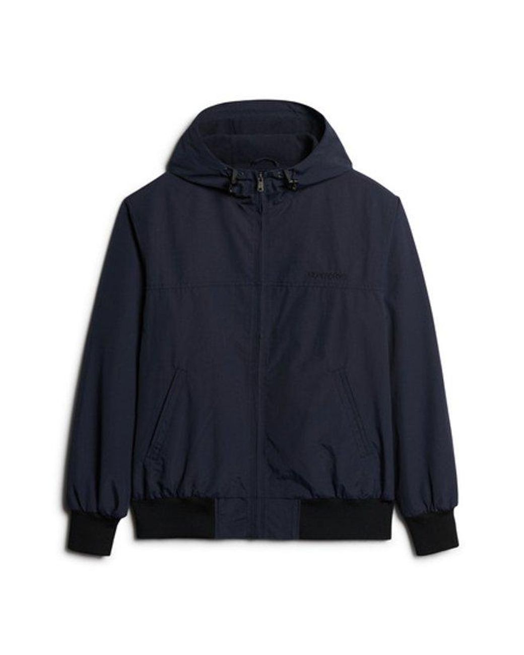 Superdry Blue & Co Surplus Nylon Hooded Bomber Jacket for men