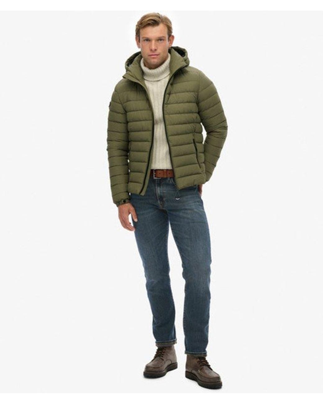 Superdry Green & Co Hooded Fuji Padded Jacket for men