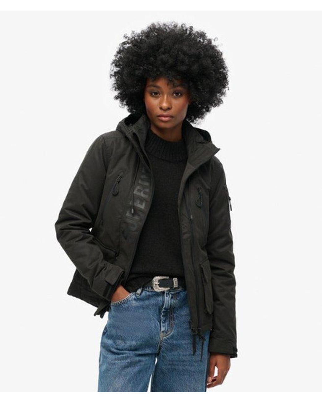 Superdry Black Ultimate Microfibre Sd-wind Jacket