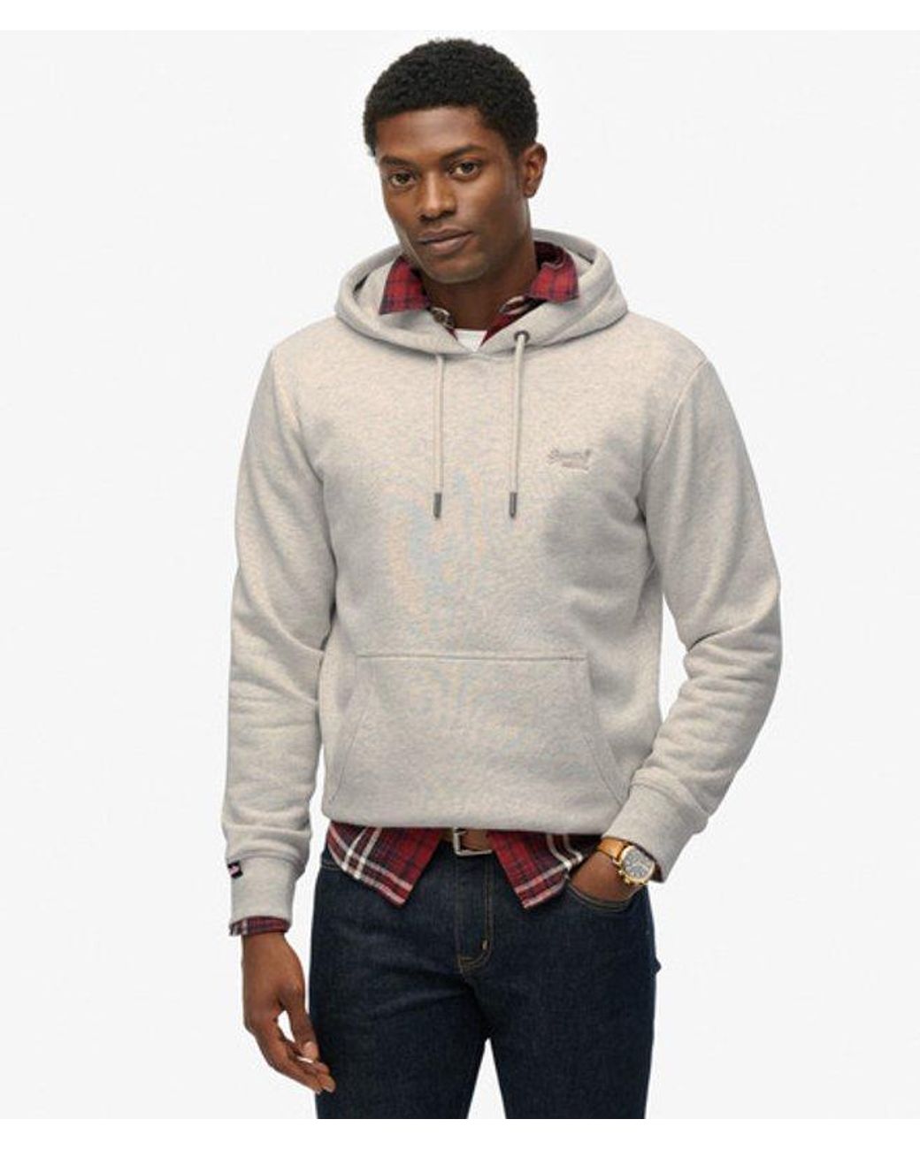 Superdry Gray & Co Essential Logo Hoodie for men