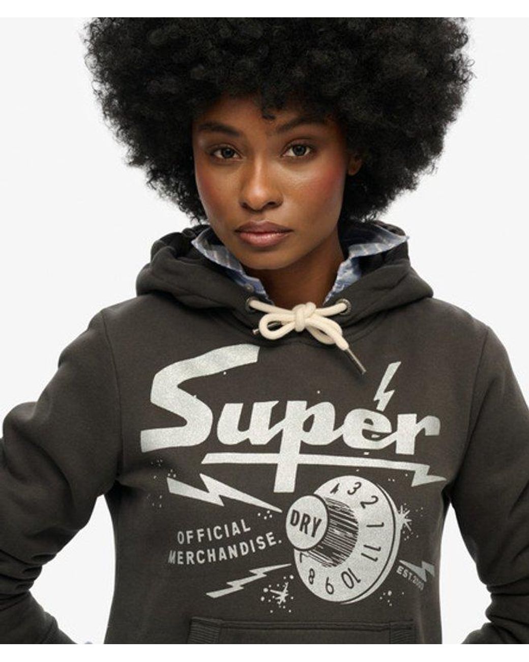 Superdry Black & Co Band Merch Hoodie