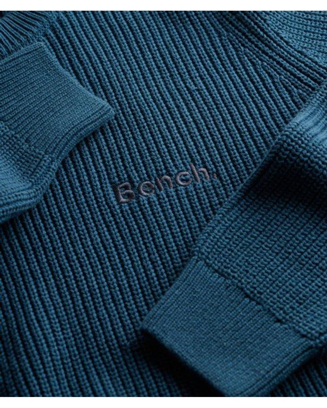 Superdry Blue Bench X & Co Bench Ribbed Boxy Jumper for men