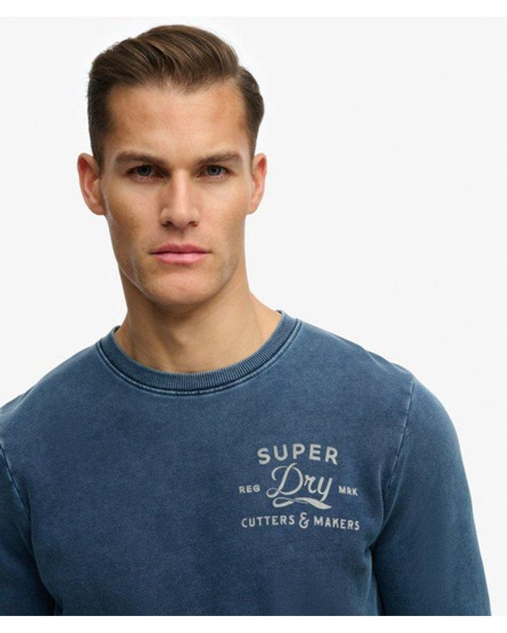 Superdry Blue & Co Cutters And Makers Relaxed Sweatshirt for men