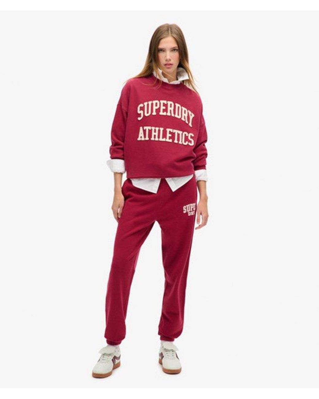 Superdry Red & Co Athletic Essentials Oversized Applique Sweatshirt