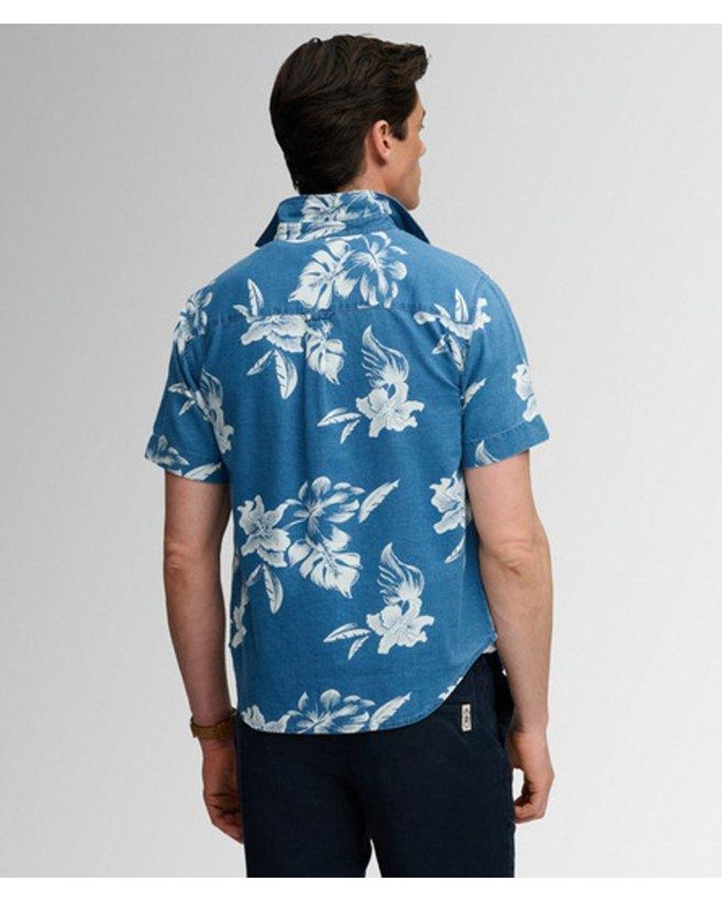 Superdry Blue & Co Vintage Loom Short Sleeve Shirt for men