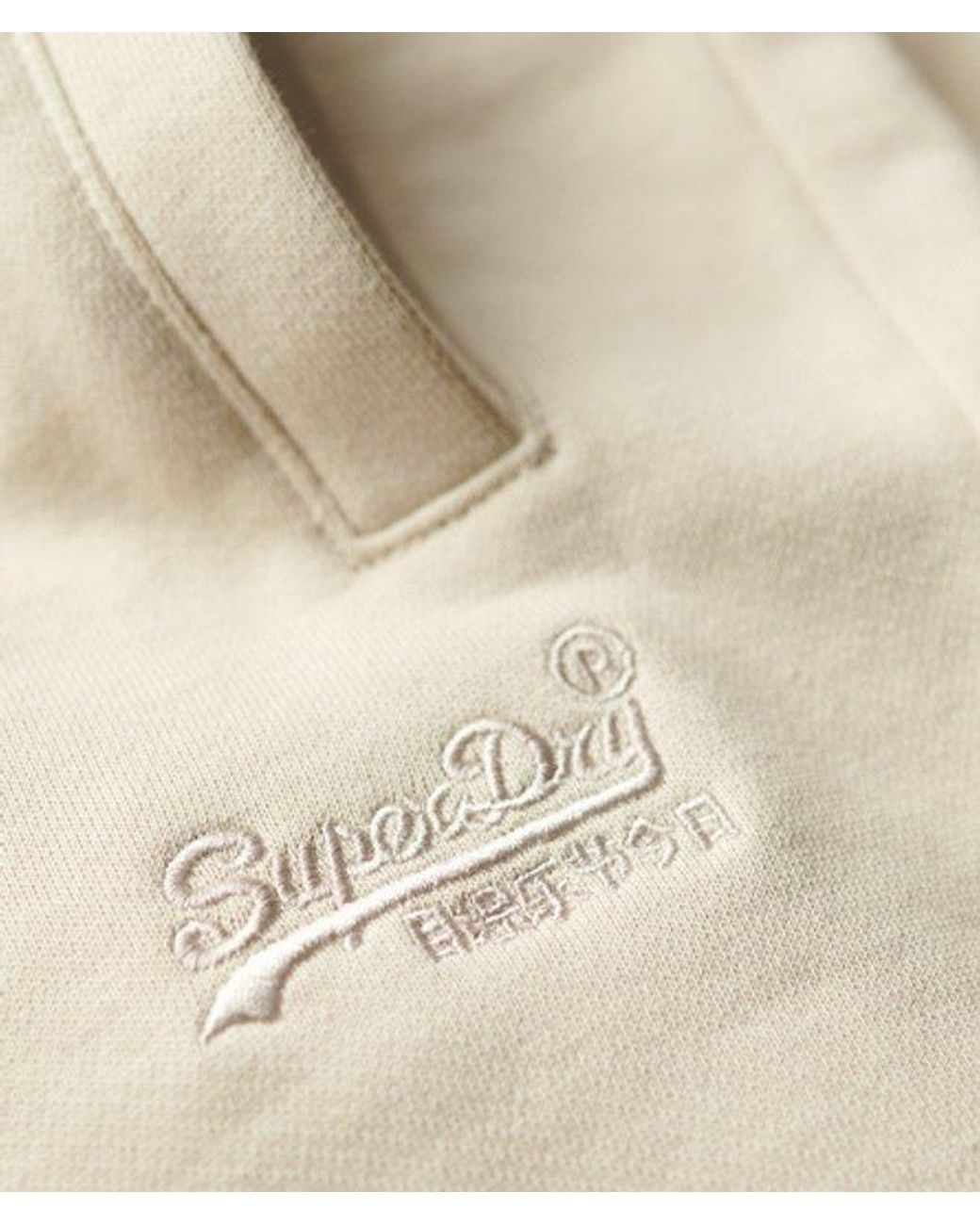 Superdry Essential Logo Jersey Shorts in het Natural voor heren