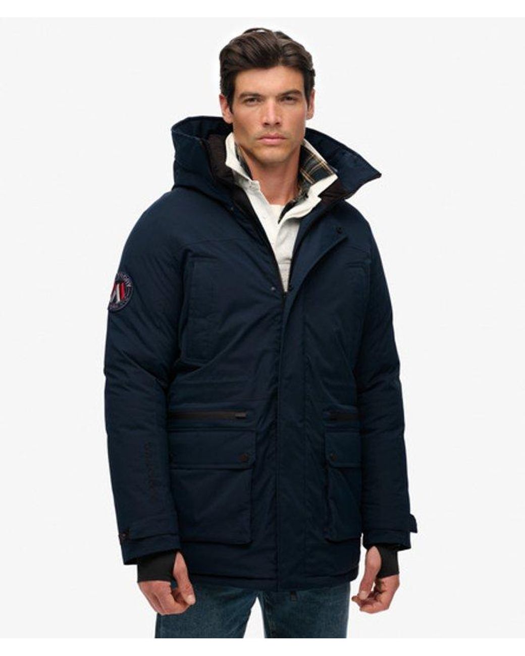 Superdry Blue & Co City Padded Parka Coat for men
