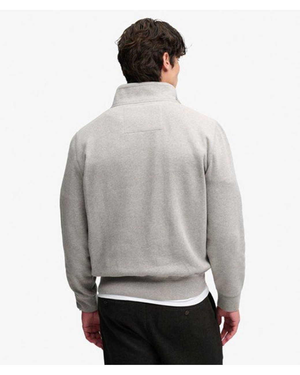Superdry Gray & Co Vintage Athletic Half Zip Sweatshirt for men