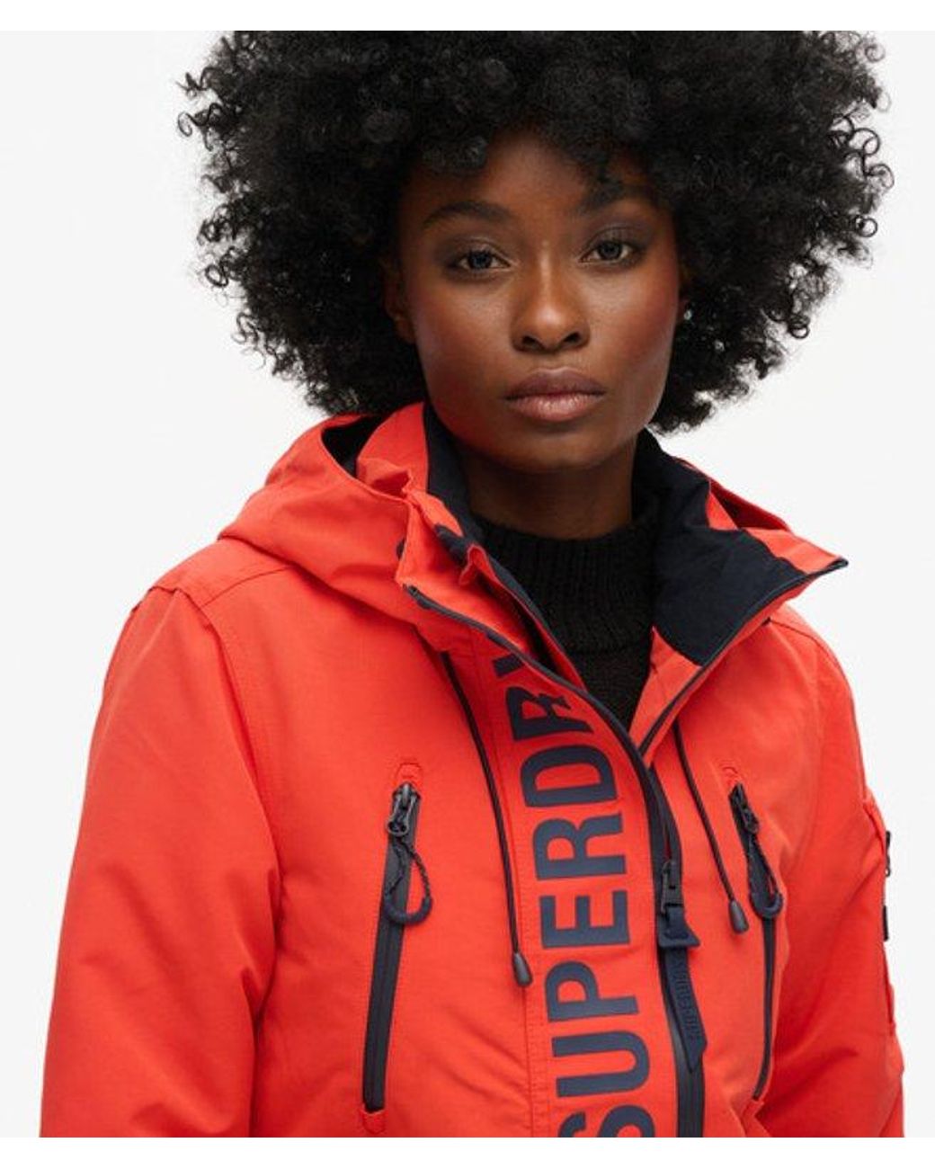 Superdry Red Hooded Ultimate Sd-Windcheater Jacket Bold/Rich
