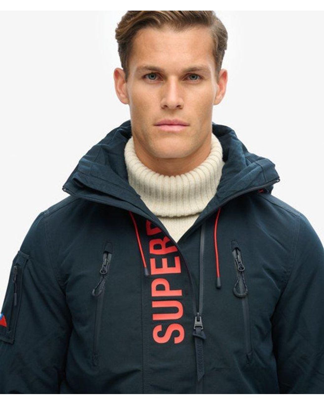 Superdry Blue & Co Embroidered Graphic Windcheater Jacket for men