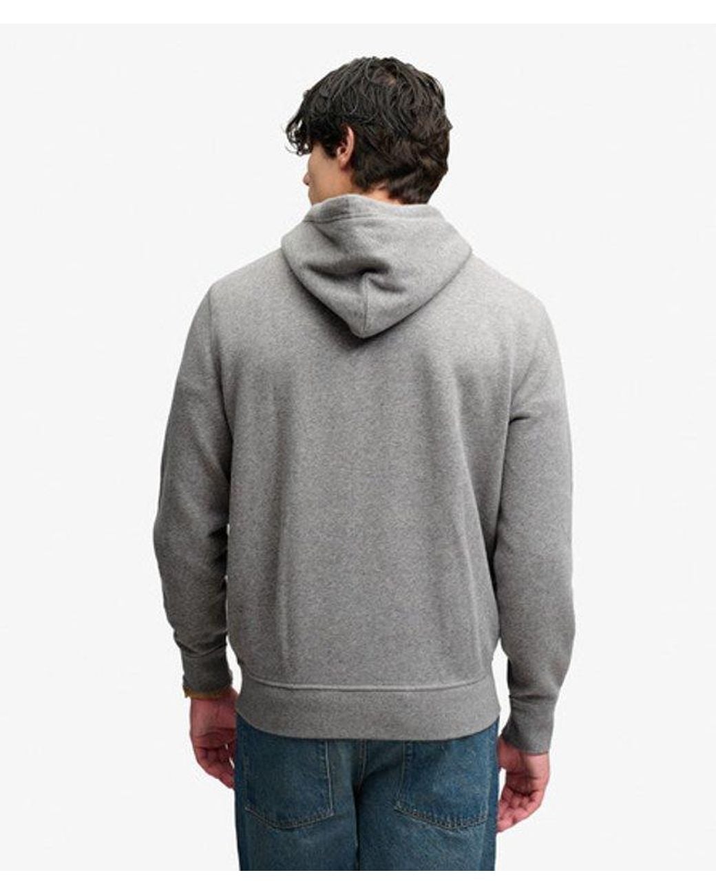 Superdry Gray & Co Essential Logo Hoodie for men