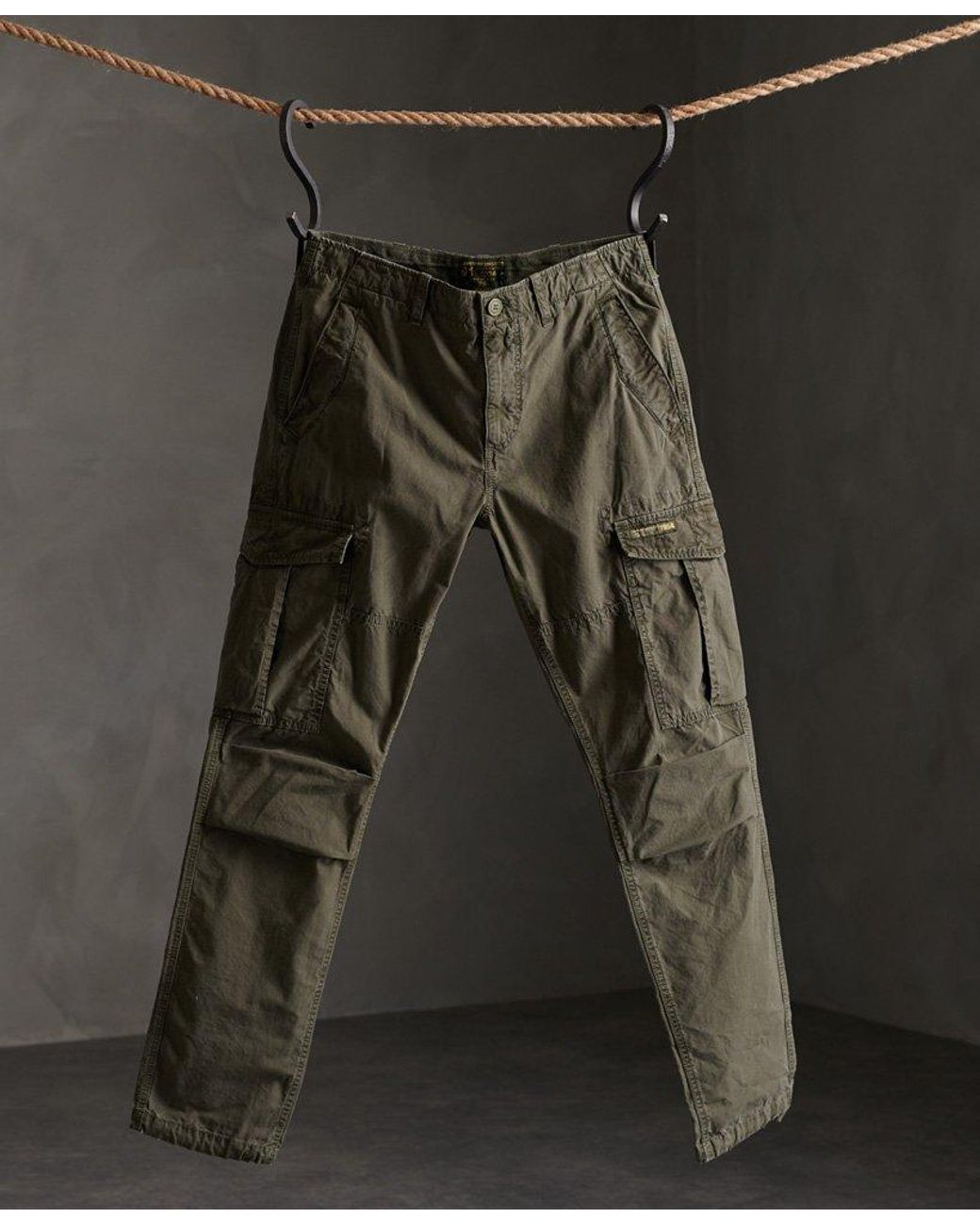 Superdry Core Parachute Cargo Trousers Green in Black for Men | Lyst
