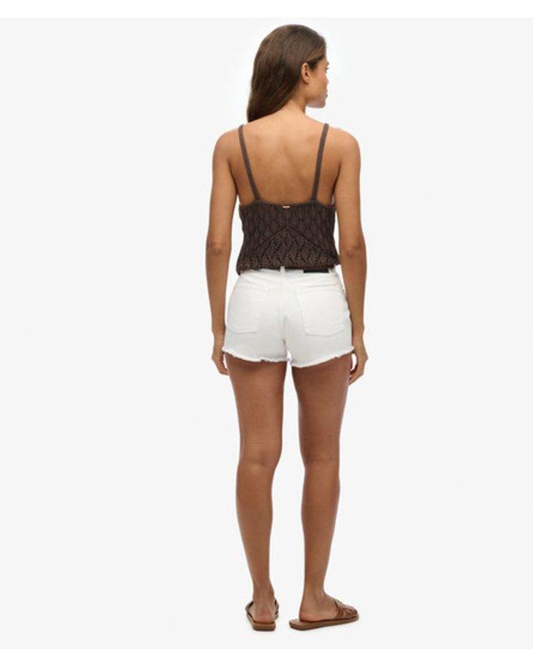 Superdry White & Co High Rise Denim Shorts