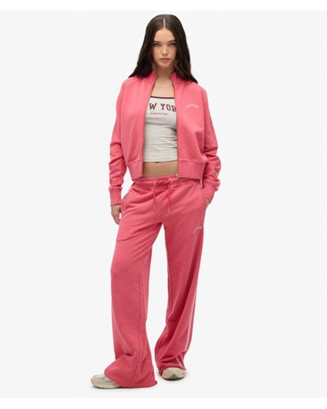 Superdry Essential Logo Trainingsjack in het Red