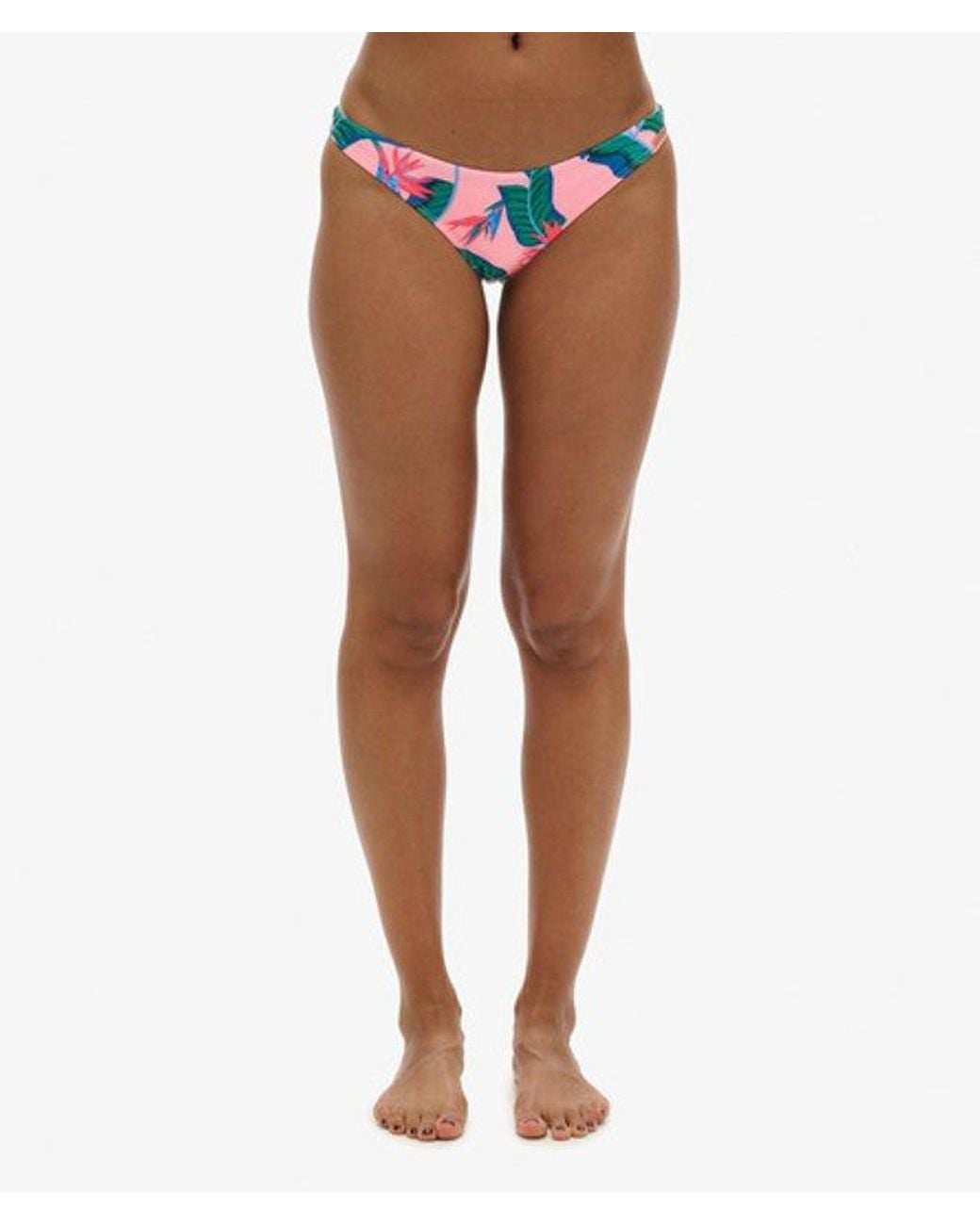 Superdry Pink & Co Tropical Cheeky Bikini Briefs