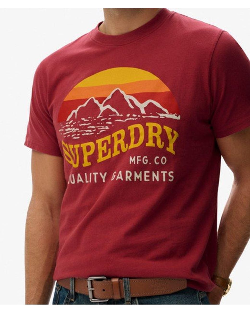 Superdry Red Great Outdoors Relaxed T-Shirt for men