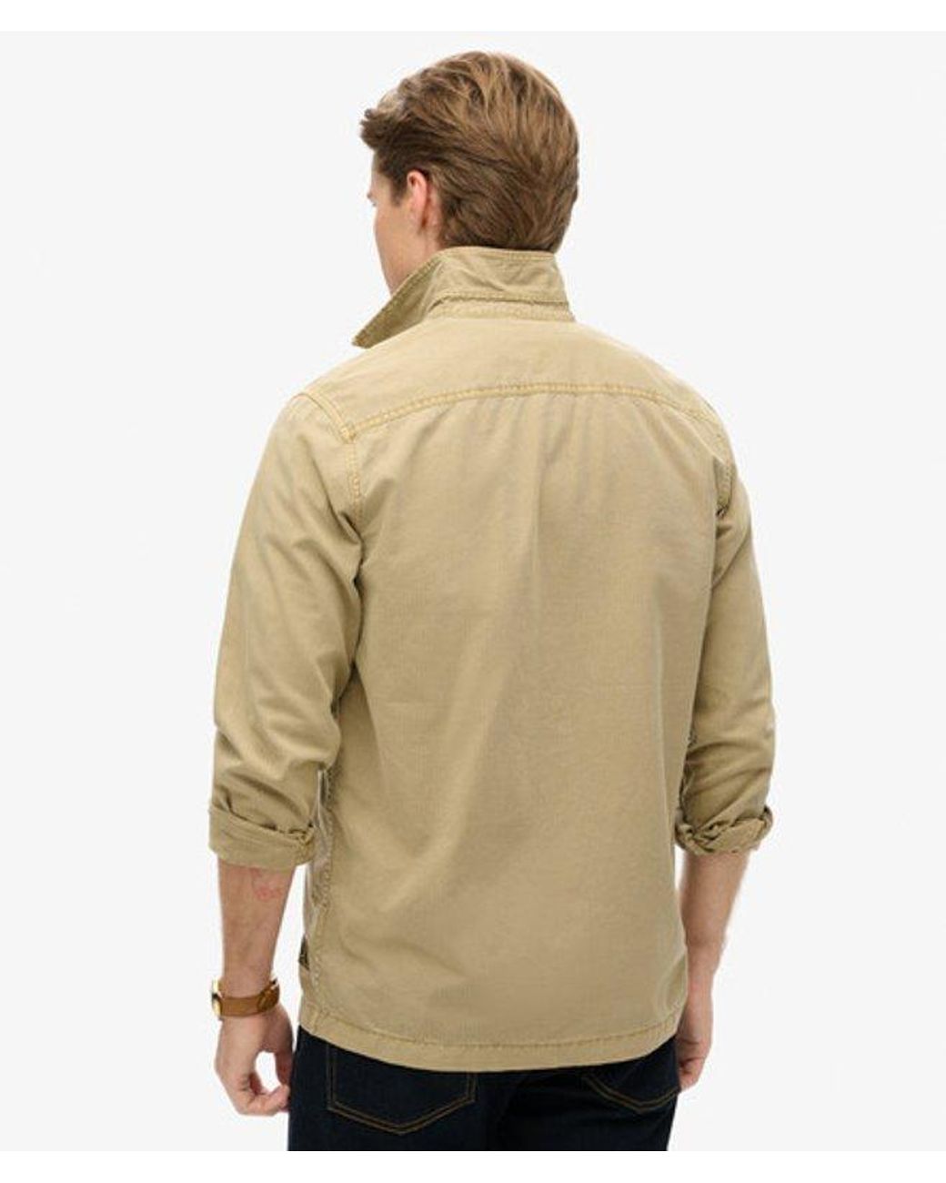 Superdry Natural & Co Military Long Sleeve Overshirt for men