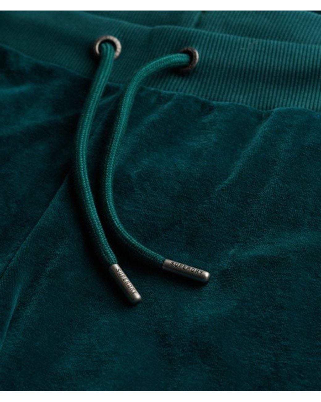 Superdry Green Velour Wide Leg Joggers