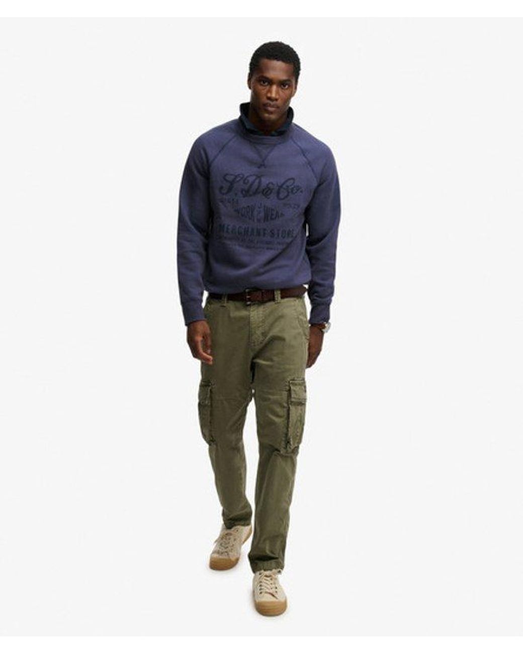 Superdry Blue & Co The Merchant Store - Vintage Print Sweatshirt for men