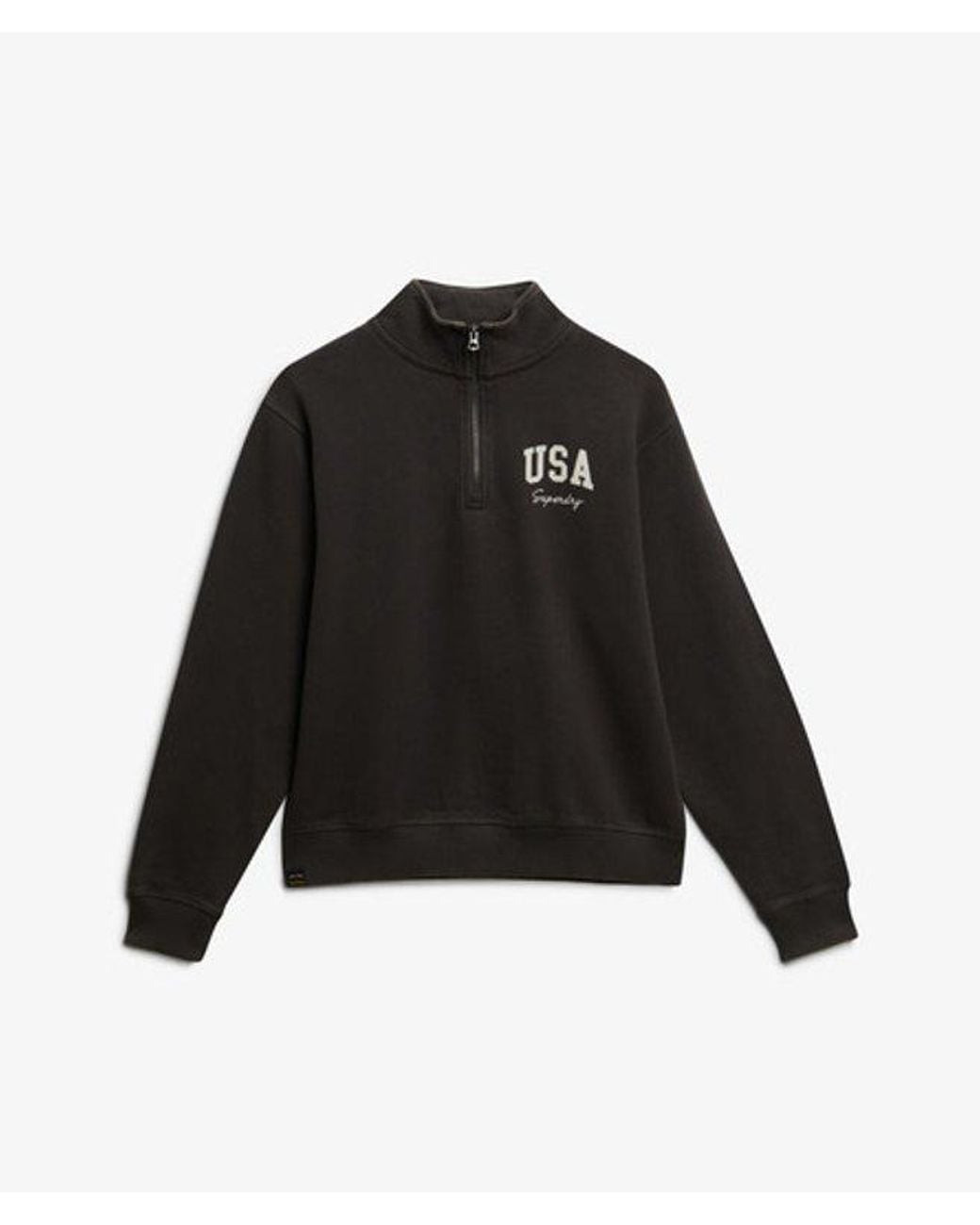 Superdry & Co Athletic Essentials Trui Met Halve Rits in het Black