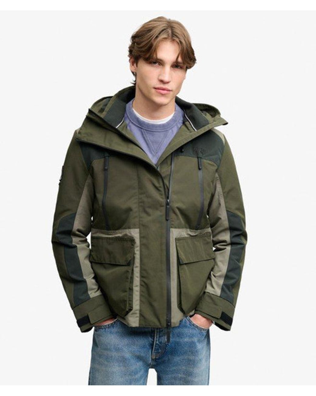 Superdry Green & Co Colour Block Ultimate Windbreaker for men