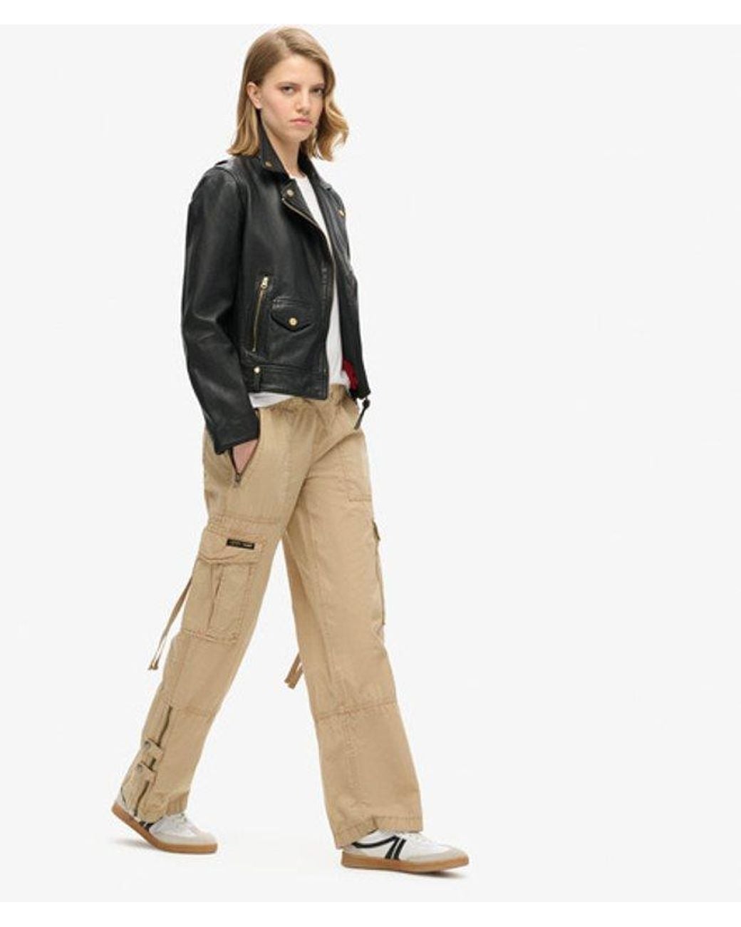 Superdry White & Co Vintage Low Rise Elastic Cargo Pants