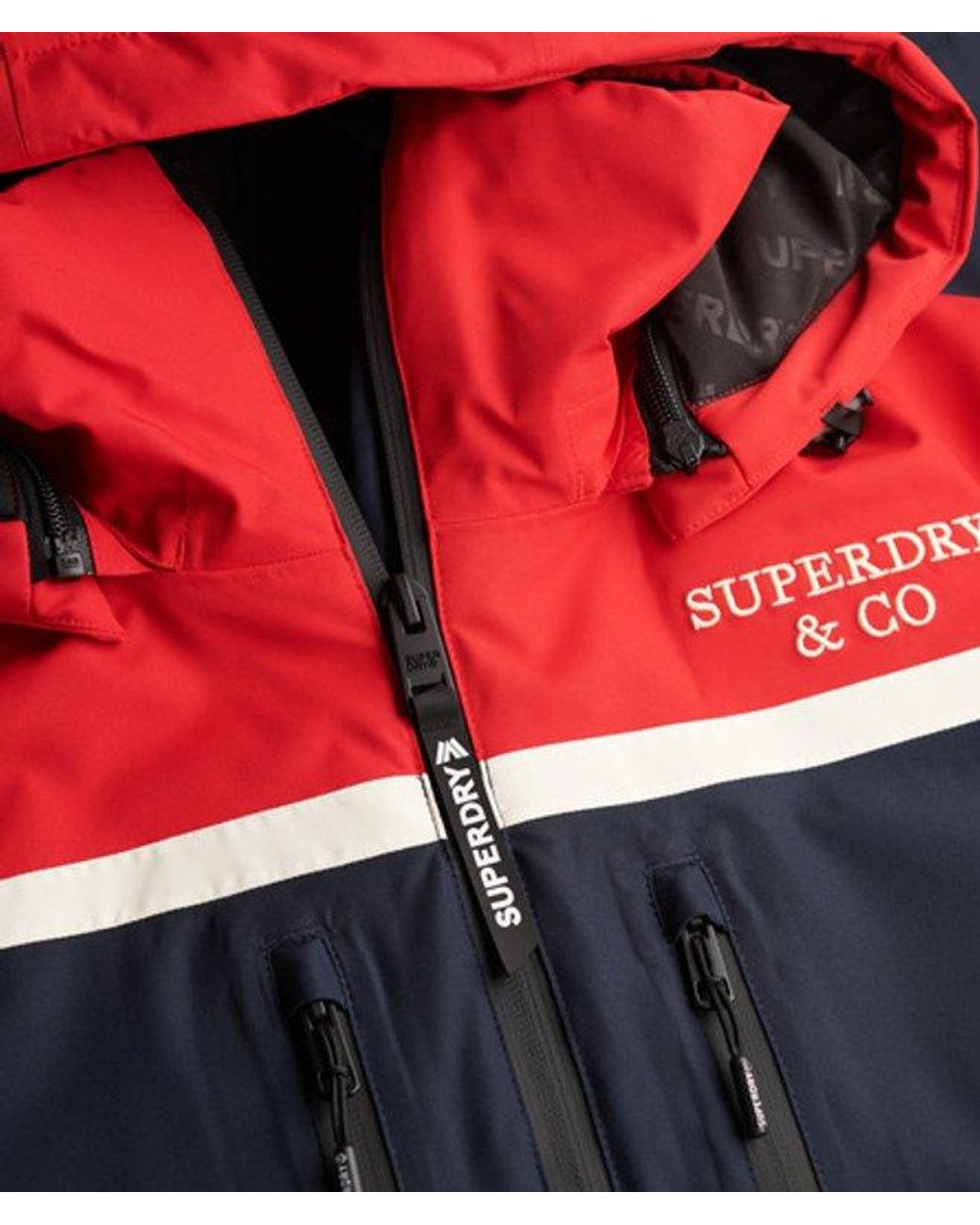 Superdry Red & Co Hooded Ski Shell Jacket for men