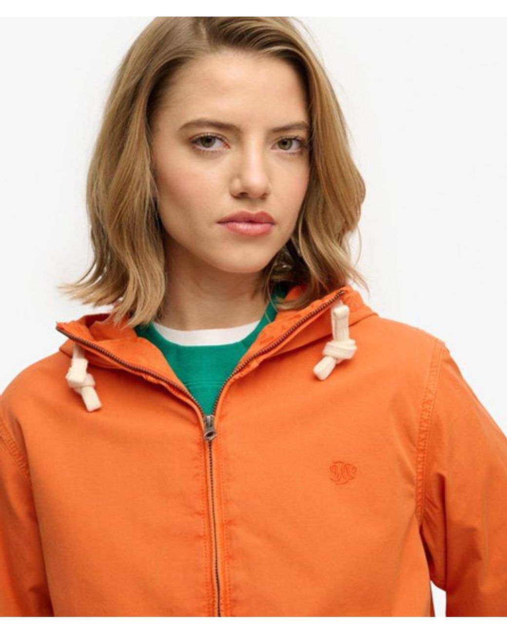 Superdry Orange & Co Hooded Washed Twill Jacket