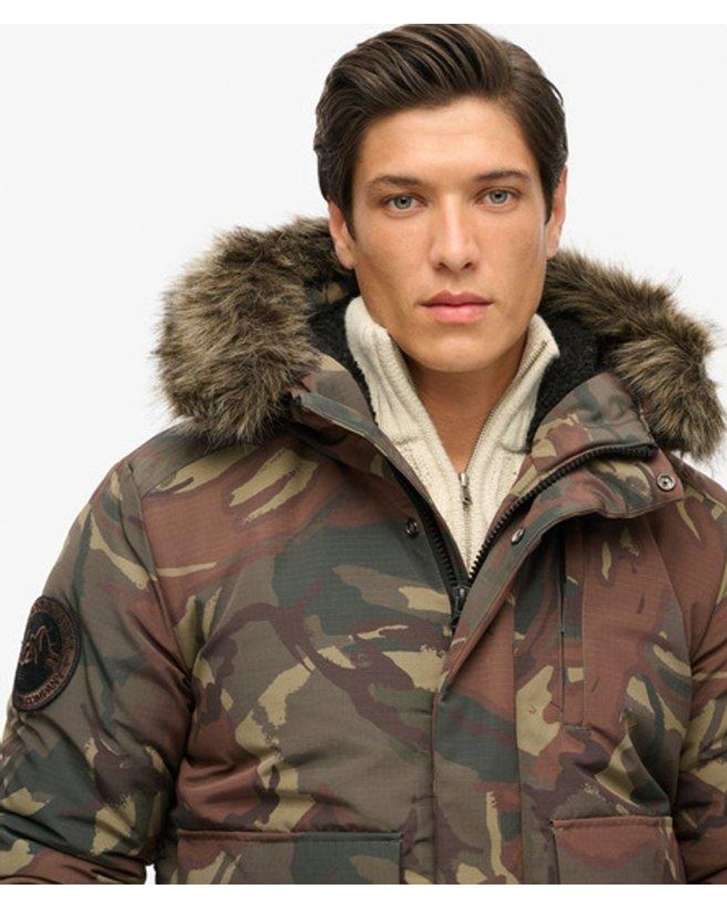 Superdry Green & Co Everest Hooded Puffer Bomber Jacket for men