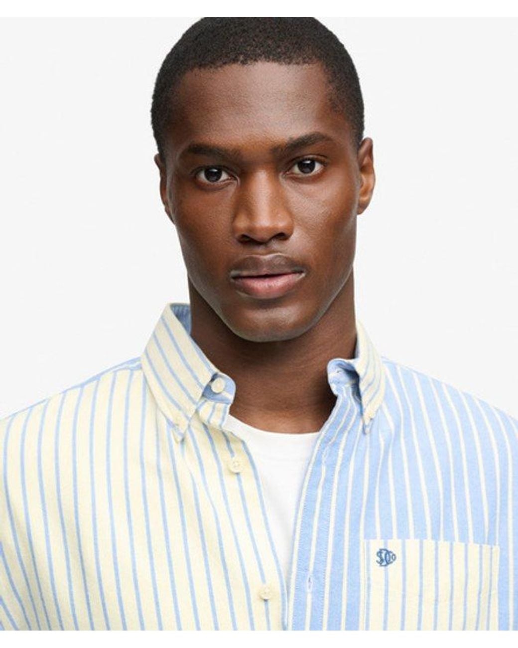 Superdry White & Co Mix Match Oxford Long Sleeve Shirt for men