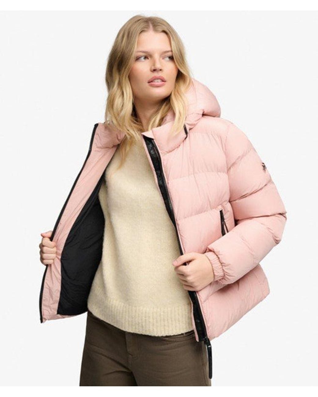 Superdry Natural & Co Hooded Sports Puffer Jacket