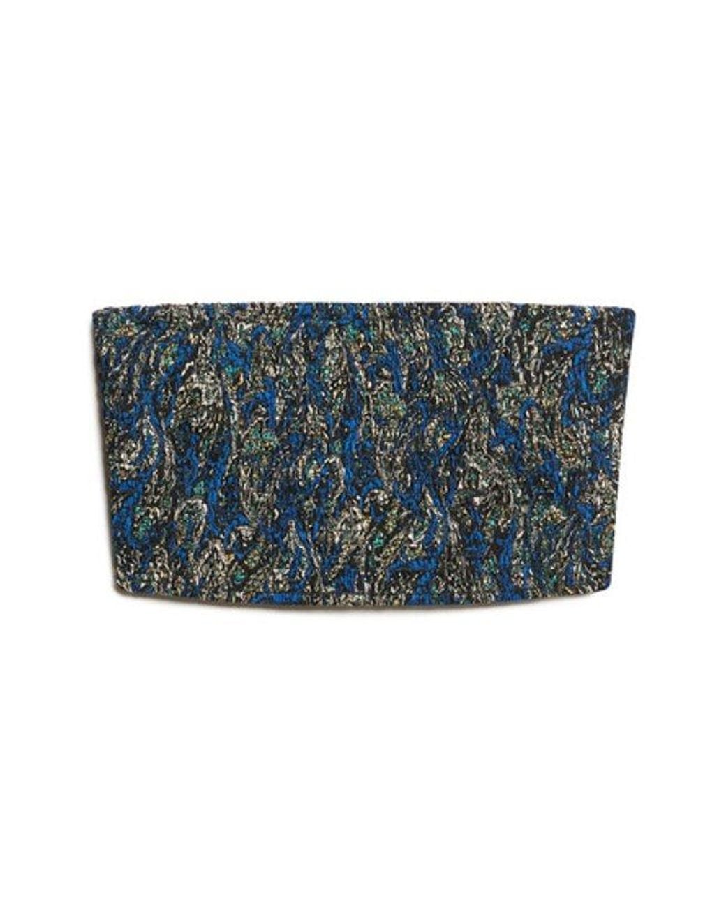 Superdry Blue & Co Ladies Slim Fit Paisley Print St Tropez Bandeau Top