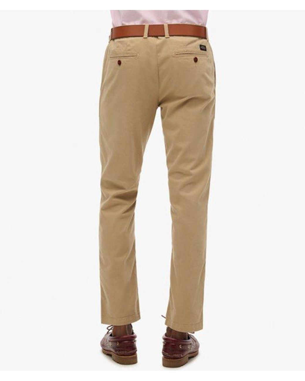 Superdry Pink & Co Officers Slim Chino Trousers for men