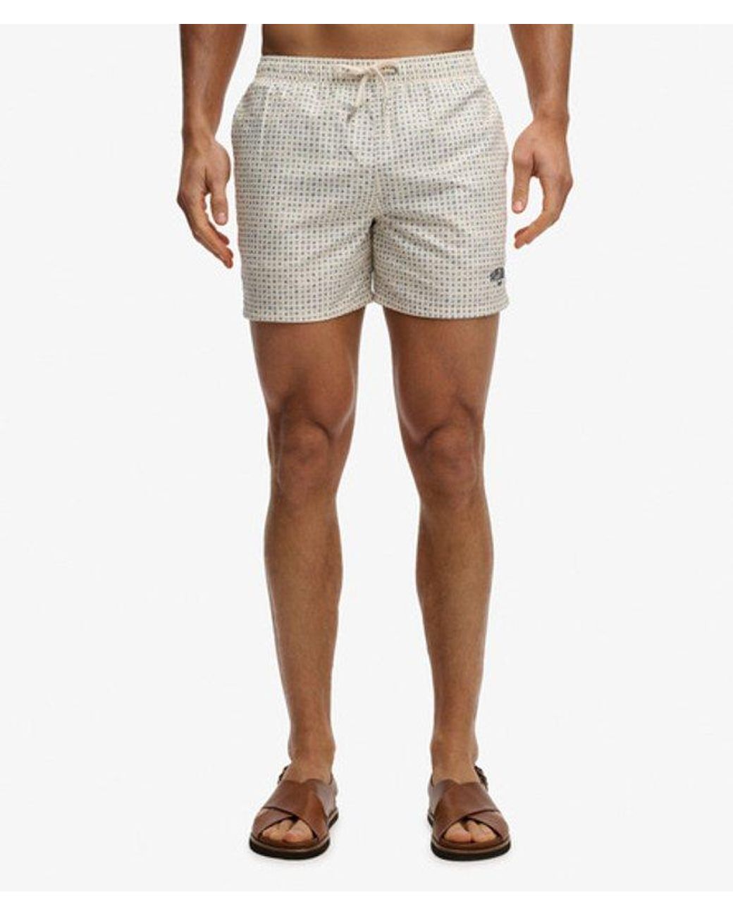 Superdry Blue & Co Premium Printed 15-inch Swim Shorts for men