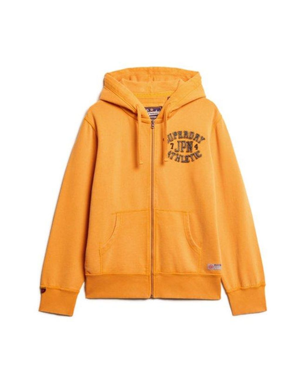 Superdry Vintage Athletic Zip Hoodie in het Orange voor heren