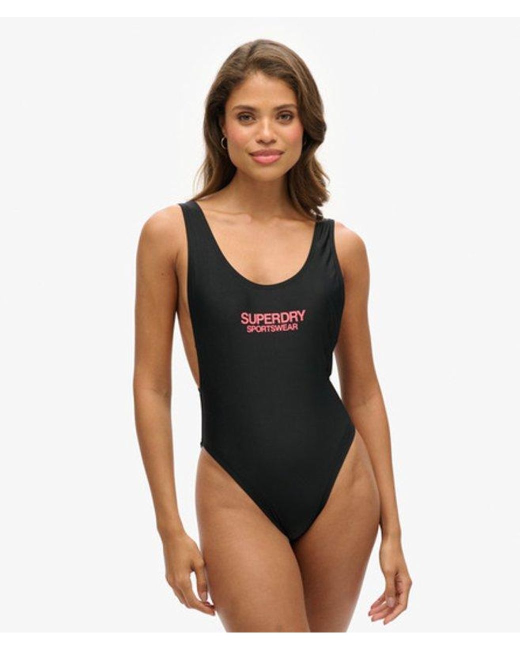 Superdry Black & Co Elastic Scoop Back Swimsuit