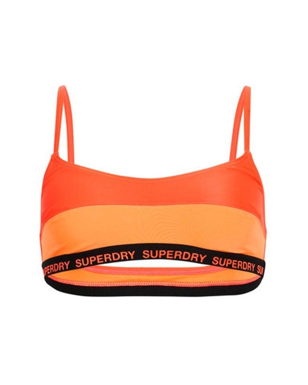 Superdry Red & Co Ladies Striped Elastic Bralette Bikini Top