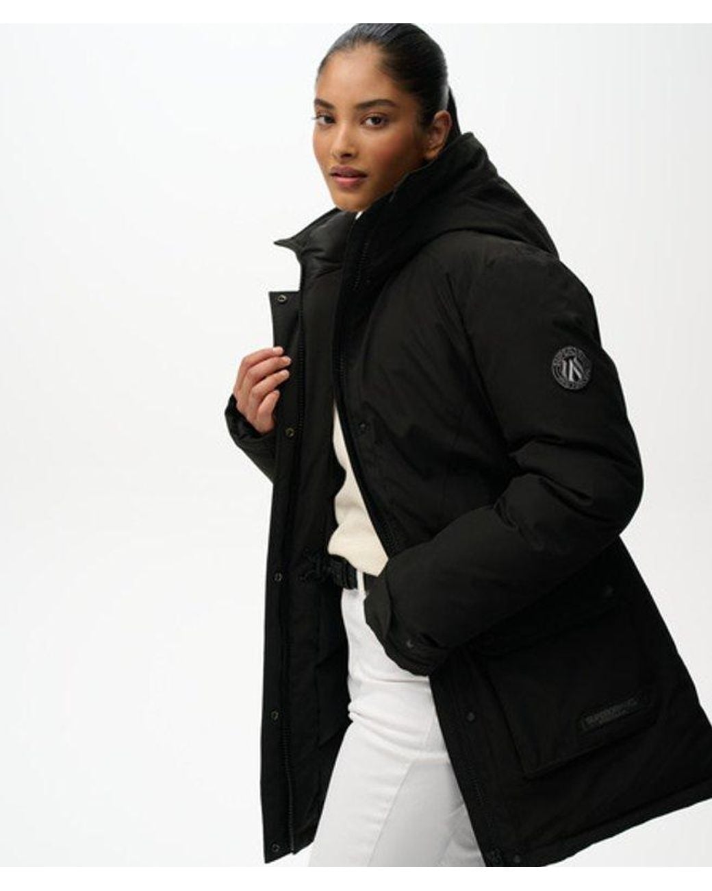Superdry Black City Padded Parka Jacket