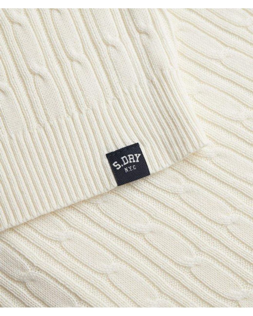Superdry Natural Slouchy Cable Cardigan
