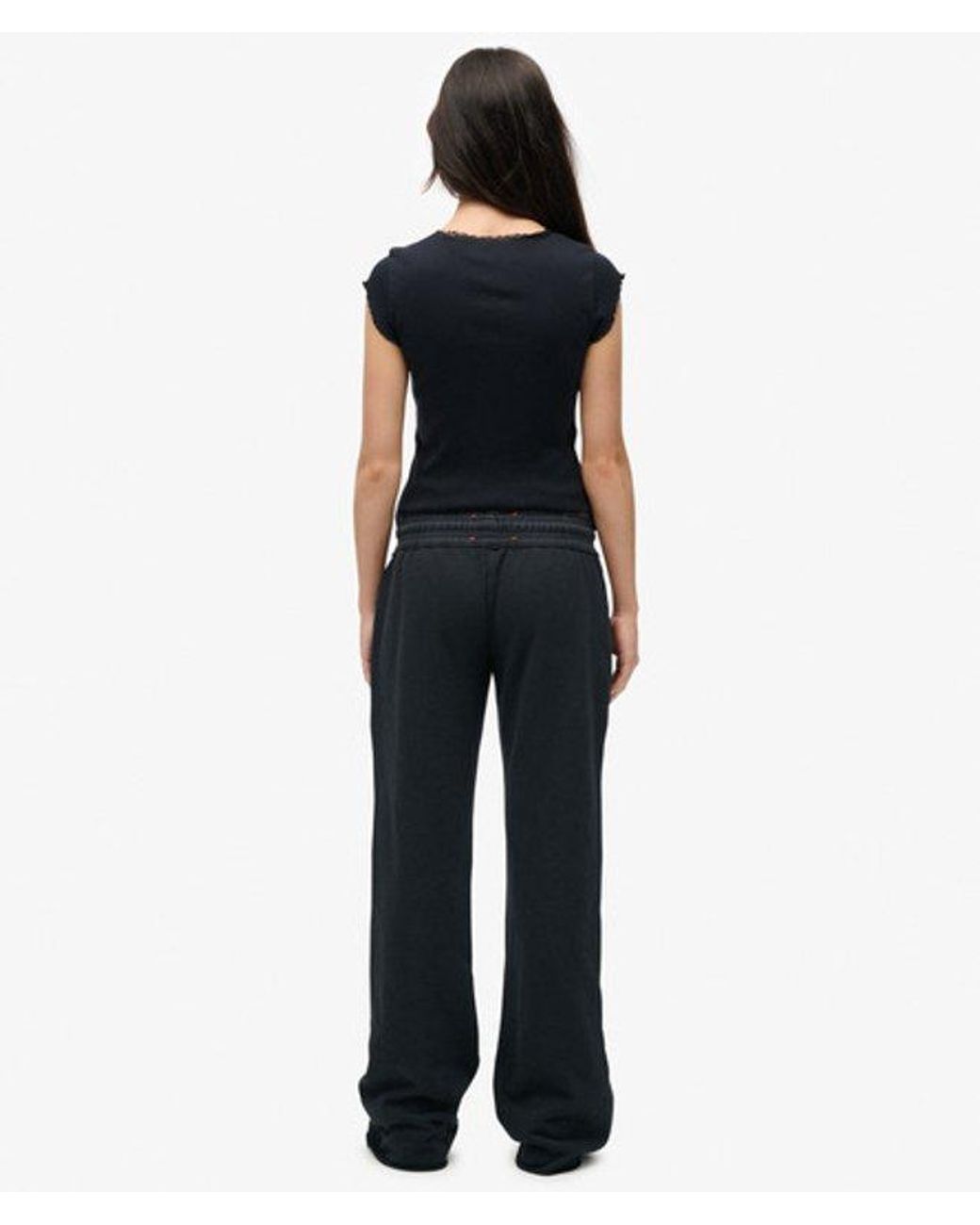 Superdry Black & Co Athletic Print Flare joggers