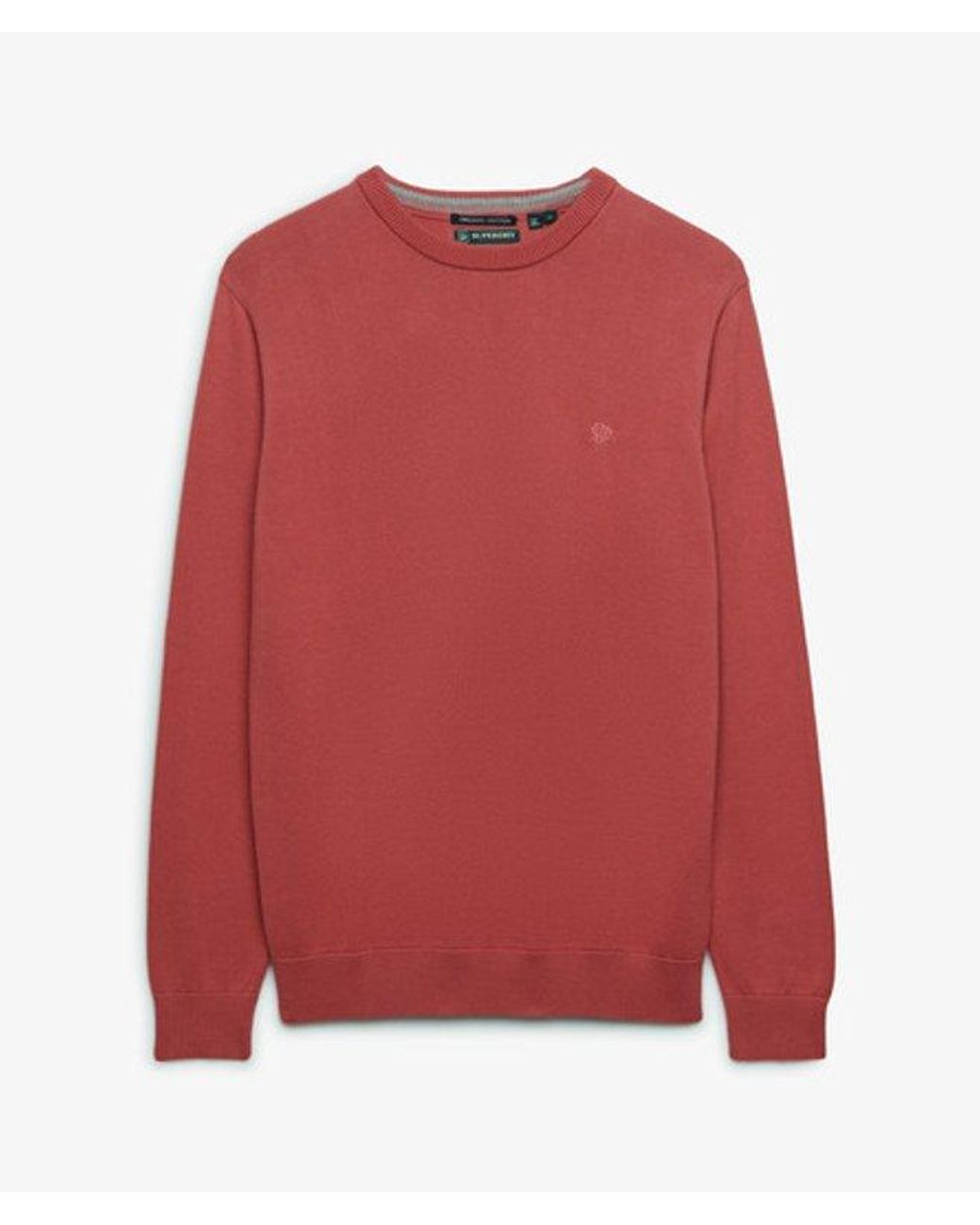 Superdry Red & Co Essentials Cotton Jumper for men