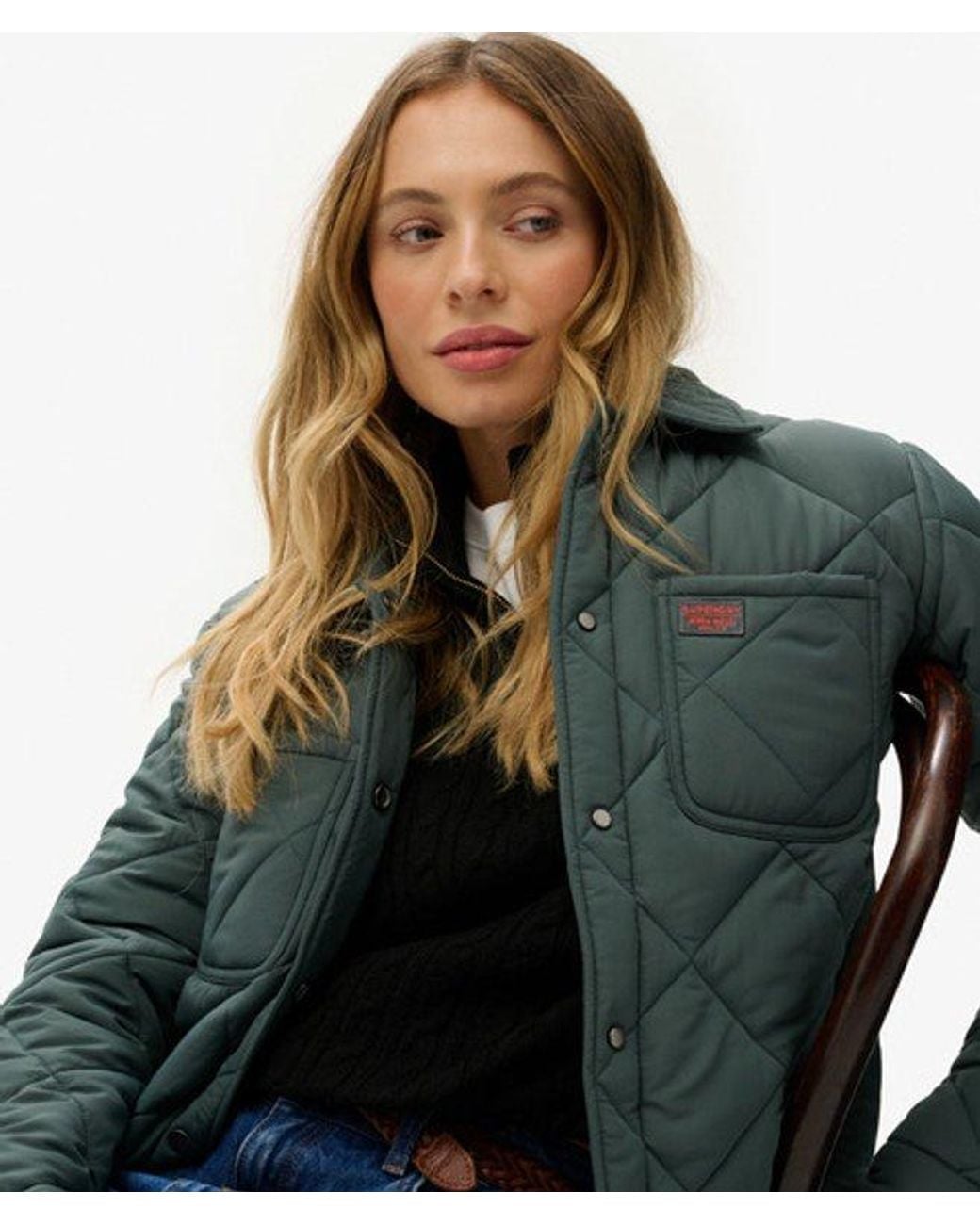 Superdry Green & Co Quilted Chore Liner Jacket