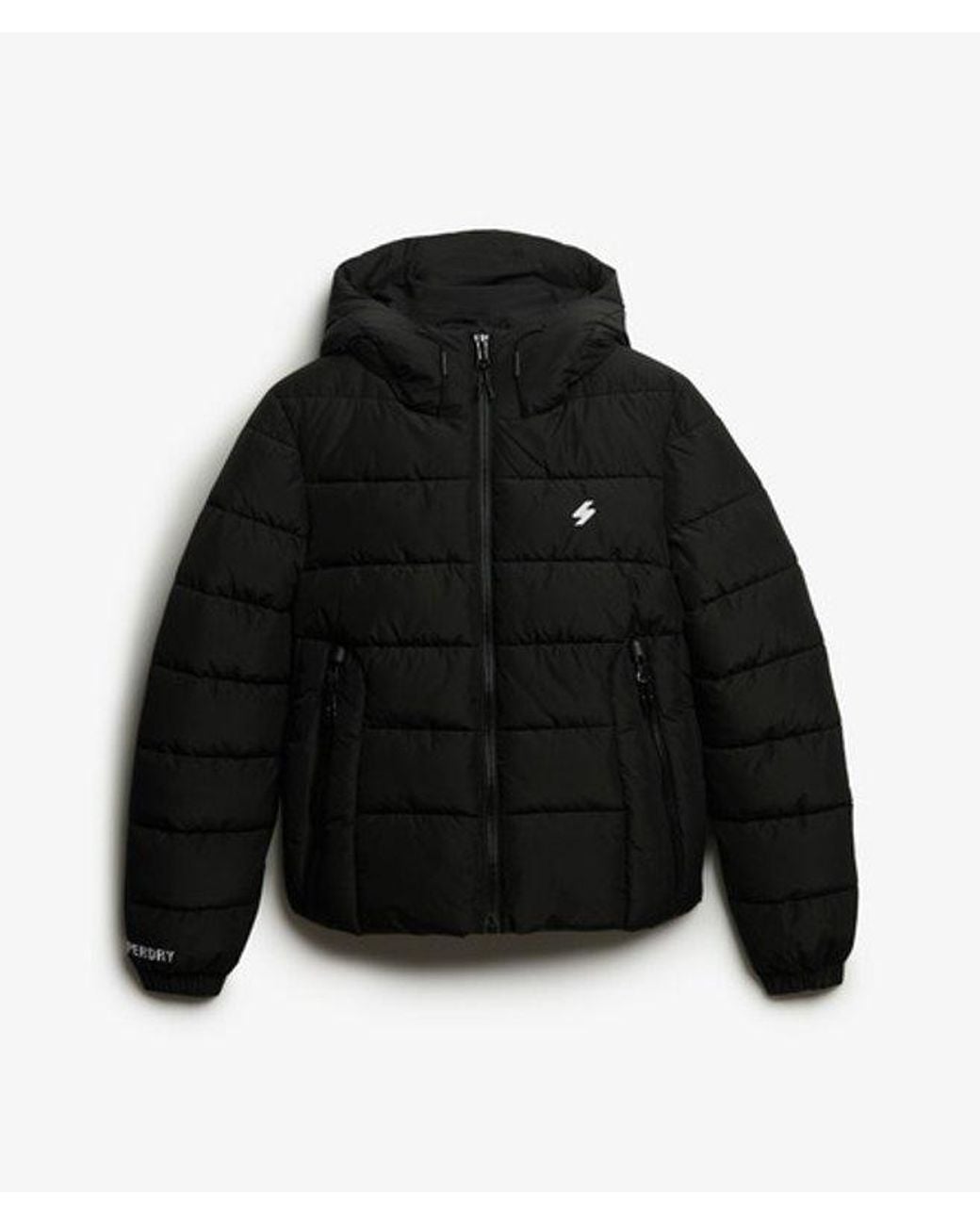 Superdry Black & Co Hooded Spirit Sports Puffer Jacket